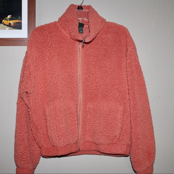 wild fable Jackets & Blazers - Wild Fable Coral Teddy Bear Jacket